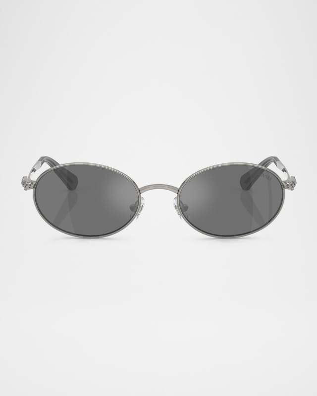 SK7033 Metal Oval Sunglasses